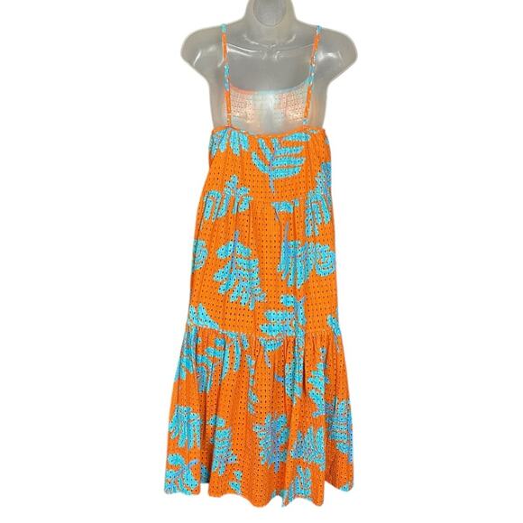 NWT SOLID & STRIPED The Addison tiered printed broderie anglaise midi dress. XS - Picture 3 of 10